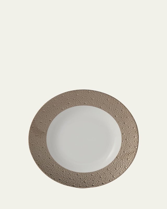Ecume Platinum Rim Soup Plate, 9"